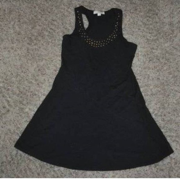Womens Sheath Dress Nicki Minaj Black Large Studded Sleeveless Stretch Knit - Picture 1 of 3